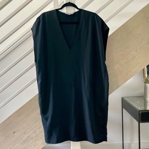 Everlane The Japanese GoWeave V-Neck Cocoon Dress Black 14